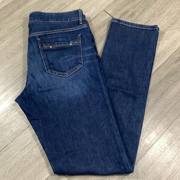 Banana Republic Medium Wash Classic Skinny Stretch Jeans size 12Long - Picture 1 of 9